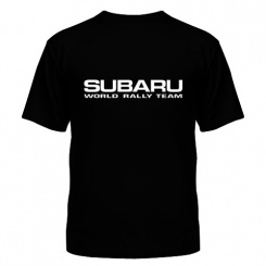 Мужская футболка Subaru world rally team (2) (чёрная) S (44-46)