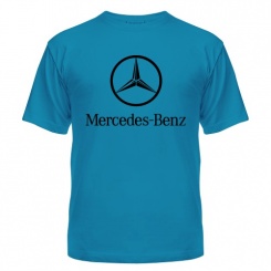 Мужская футболка Logo Mercedes-Benz (бирюзовая) S (44-46)