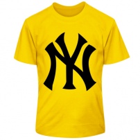 Детская футболка New York Yankees. Термо. 2XS (9-10 лет). Жёлтая.