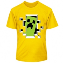 Детская футболка Crash Minecraft. Термо. 5XS (3-4 года). Жёлтая.
