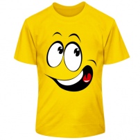 Детская футболка Смайл_01. Термо. 3XS (7-8 лет). Жёлтая.
