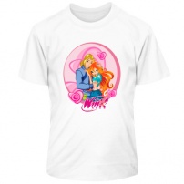 Детская футболка WinX Love- Блум. dtg. 3XS (7-8 лет). Белая.