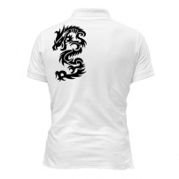 Мужская футболка поло Дракон на лопатке S (44-46)