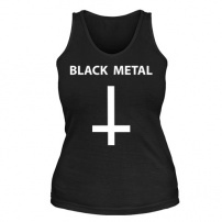 Женская майка Black metal (чёрная) XS (42-44)