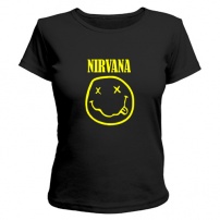 Женская футболка Nirvana (чёрная) XS (42-44)