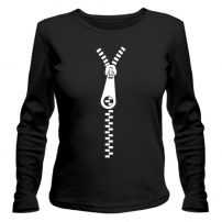 Женская футболка с длинным рукавом Расстегнутая молния XL (50-52)