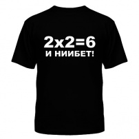 Мужская футболка 2x2=6 L (48-50)
