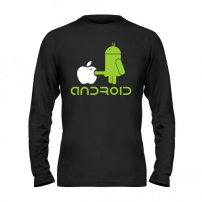 Мужская футболка с длинным рукавом Android vs Apple XL (50-52)