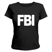 Женская футболка FBI (чёрная) S (44-46)