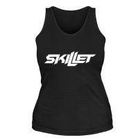 Женская майка Skillet logotip (чёрная) S (44-46)