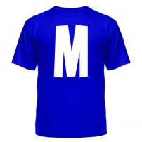 футболка мужская короткий рукав (синяя) L (48-50) 