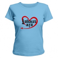 женская футболка с коротким рукавом (светло-голубая) XXXL (52-54)