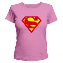 Женская футболка Superman (розовая) XS (42-44)