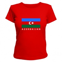 Женская футболка Азербайджан (красная) M (46-48)