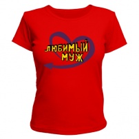 женская футболка с коротким рукавом (красная) L (48-50)