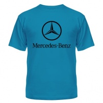 Мужская футболка Logo Mercedes-Benz (бирюзовая) S (44-46)
