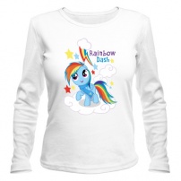 Женская футболка с длинным рукавом Rainbow Dash M (46-48)