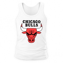 Мужская майка Chicago bulls logo (белая) M (46-48)