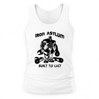 Мужская майка iron asylum bodybuilding (белая) L (48-50)
