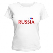 Женская футболка Сборная России по футболу (белая) XXL (52-54)