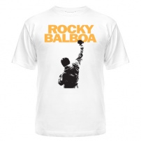 Мужская футболка Рокки (Rocky Balboa). (белая) S (44-46)