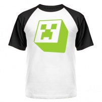 Мужская футболка реглан Minecraft creeper green XXL (52-54)