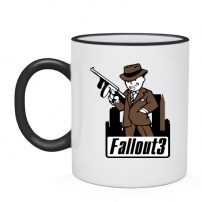 Кружка с кантом Fallout Man with gun