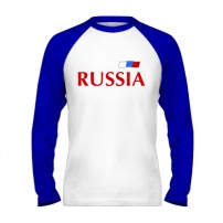 Мужская футболка реглан с длинным рукавом Сборная России по футболу S (44-46)