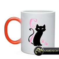 Кружка кот с бантиком