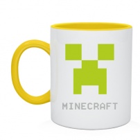Кружка двухцветная Minecraft logo grey (5)