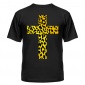 Мужская футболка Золотой леопардовый крест (чёрная) XS (42-44)