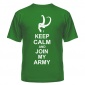 Мужская футболка Keep calm and join my army (зелёная) XS (42-44)