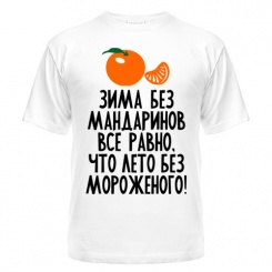 Мужская футболка Зима без мандаринов L (48-50)