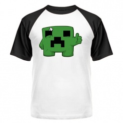 Мужская футболка реглан Minecraft green M (46-48)