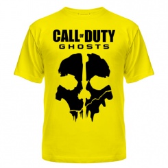 Мужская футболка Call of Duty - Ghosts (Skull) (жёлтая) XS (42-44)